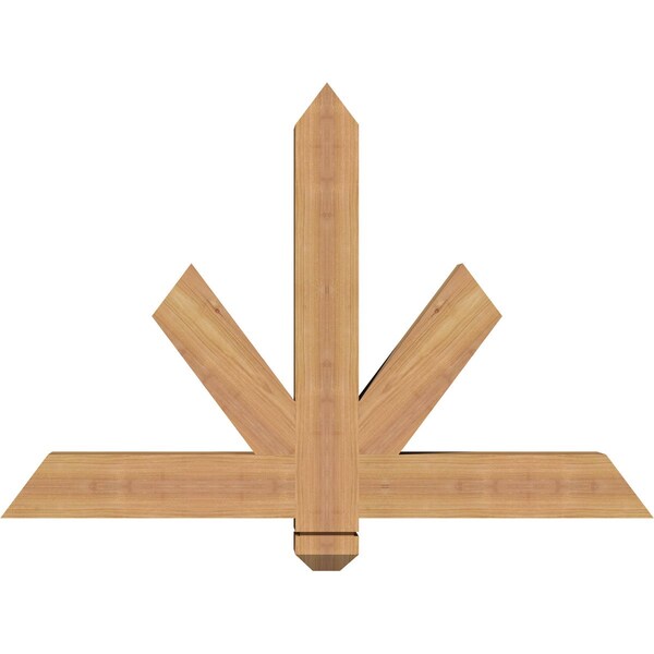 Ekena Millwork Kennewick Timber Gable Bracket, Western Red Cedar, 36"W x 24"H x 3 1/2"D x 3 1/2"F, 16/12 Pitch GBW036X24X0404KEN00SWR - main